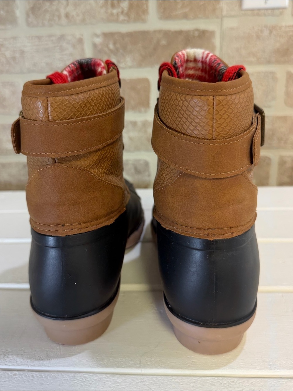 Maurices Jade Duck Boots Women’s Size 8 Brown Black Waterproof Rain Snow Hiking - Picture 7 of 10